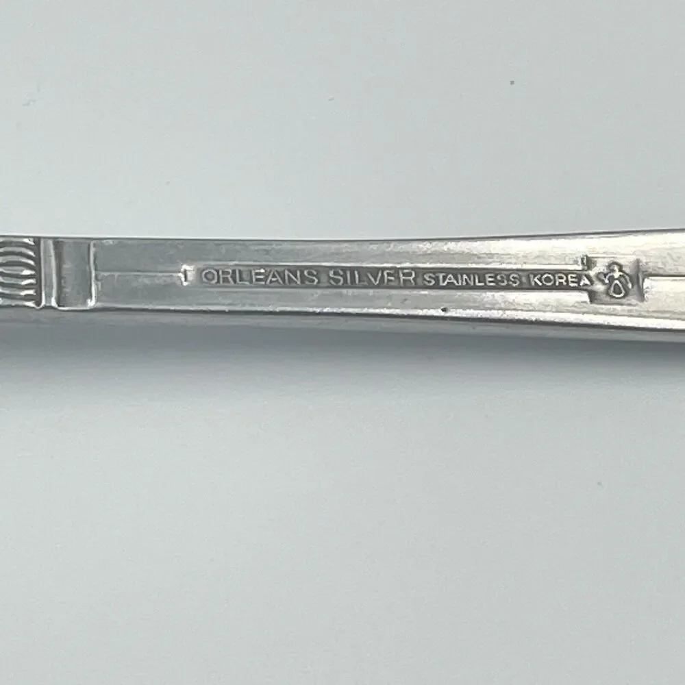 Vintage Orleans Silver ORL31 Stainless Korea Silverware Serving Spoon 8.5” 8 1/2